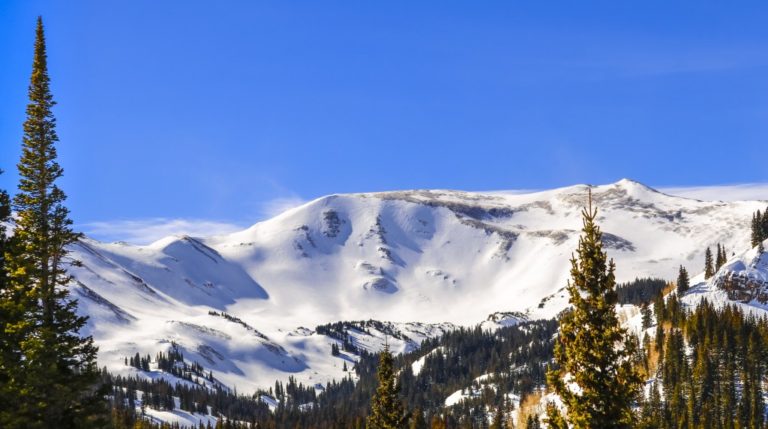 snow and mountains