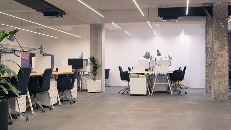 interior of modern industrial office